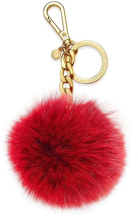 michael kors pom pom keychain